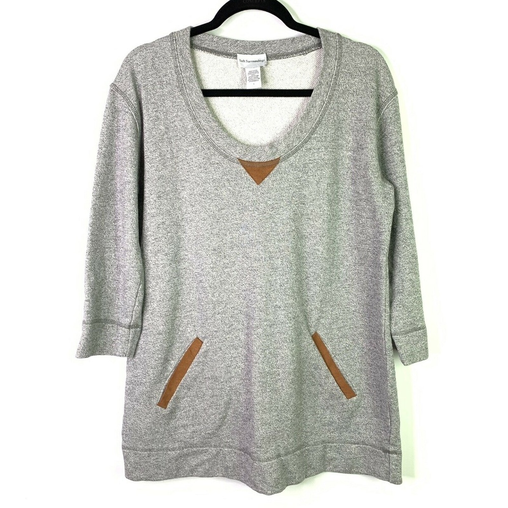 SOFT SURROUNDINGS Pullover Top sweater pockets